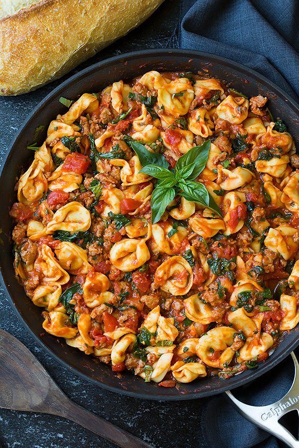Easy One Pan Turkey Sausage Tortellini: A Weeknight Repeat